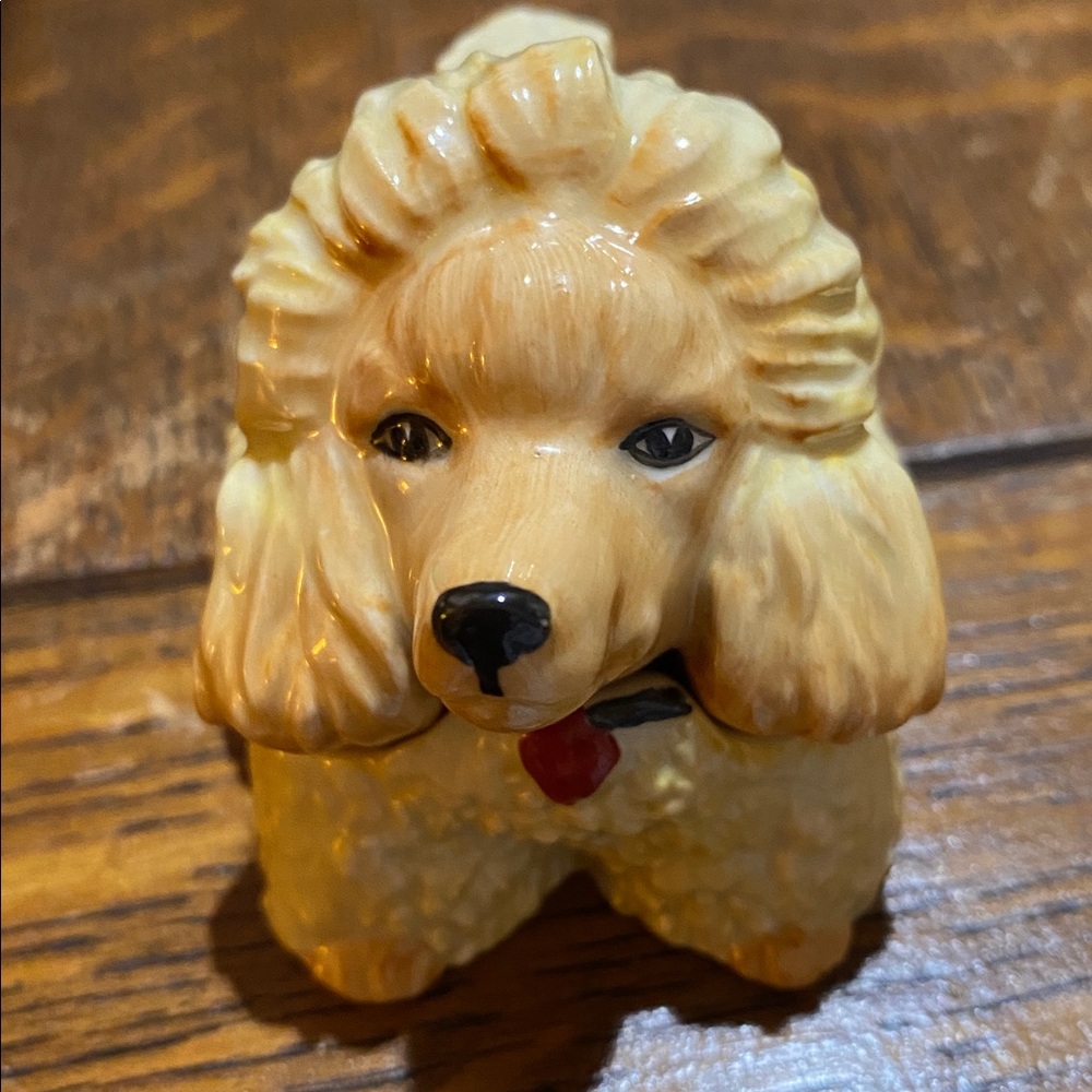 A FacePot Hand Made And Painted Ceramic by Kevin Francis. A Poodle “Sunshine”.
